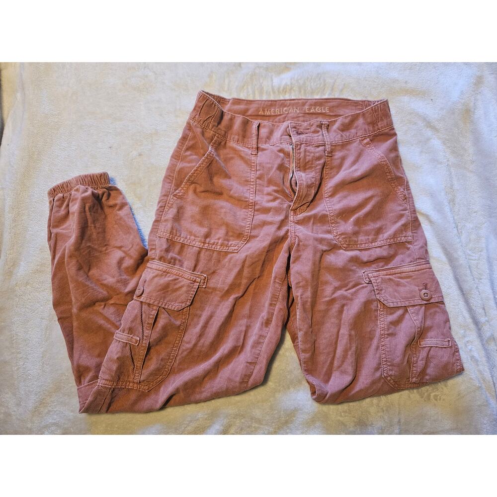 American Eagle Pink Cordoroy Joggers